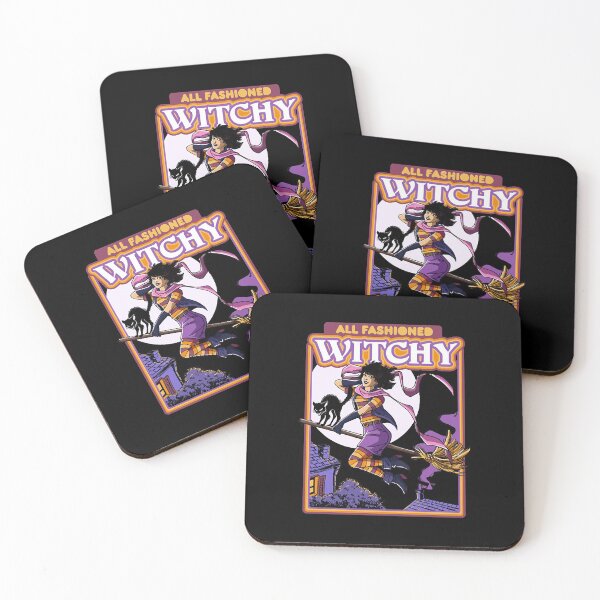 Item preview, All Fashioned Witchy girl and Black cat Witchcraft Vintage  designed and sold by ShiersJameon.