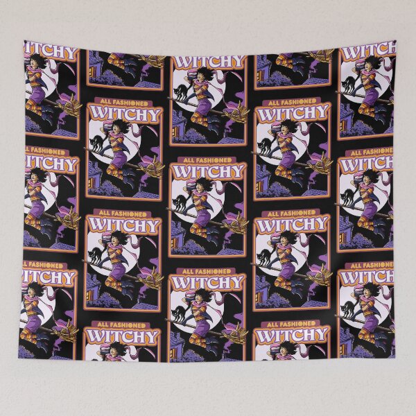 Item preview, All Fashioned Witchy girl and Black cat Witchcraft Vintage  designed and sold by ShiersJameon.