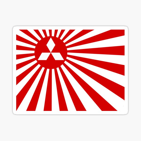 Mitsubishi Rising Sun Pegatina