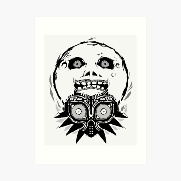 Máscara de majora - negra Lámina artística