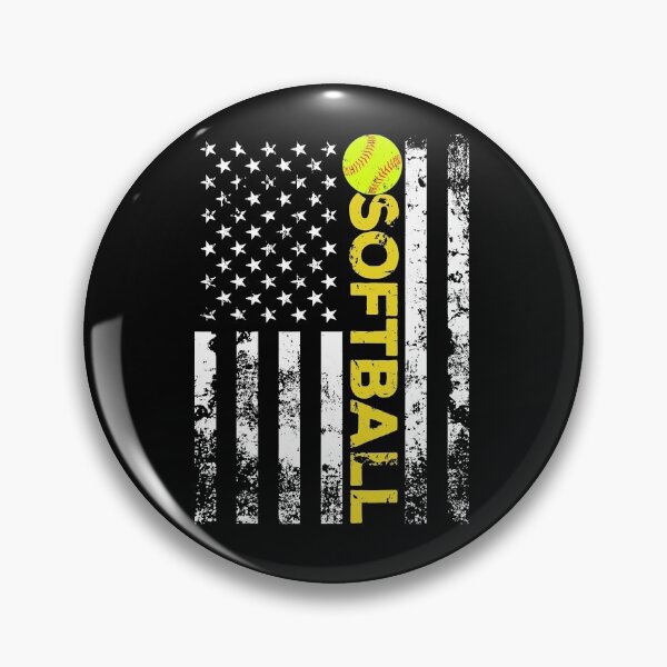 Item preview, American Flag Softball Team Gift designed and sold by ClareMadelane.