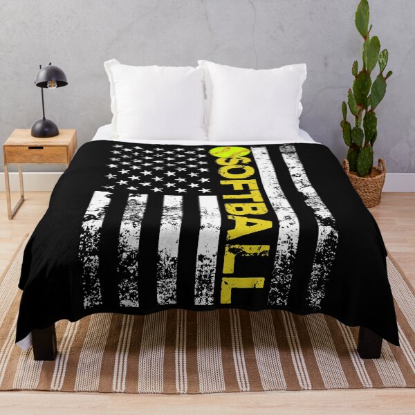 Item preview, American Flag Softball Team Gift designed and sold by ClareMadelane.
