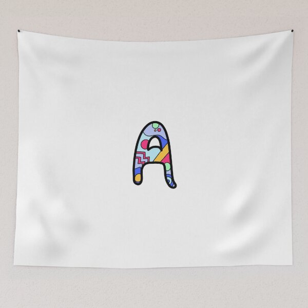 Item preview, Letter A with doodles designed and sold by Rocky Designs.