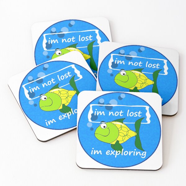 Item preview, Funny yellow fish Im not lost im exploring. Camping Sayings. A gift for the fisherman.  designed and sold by WolgaArt.