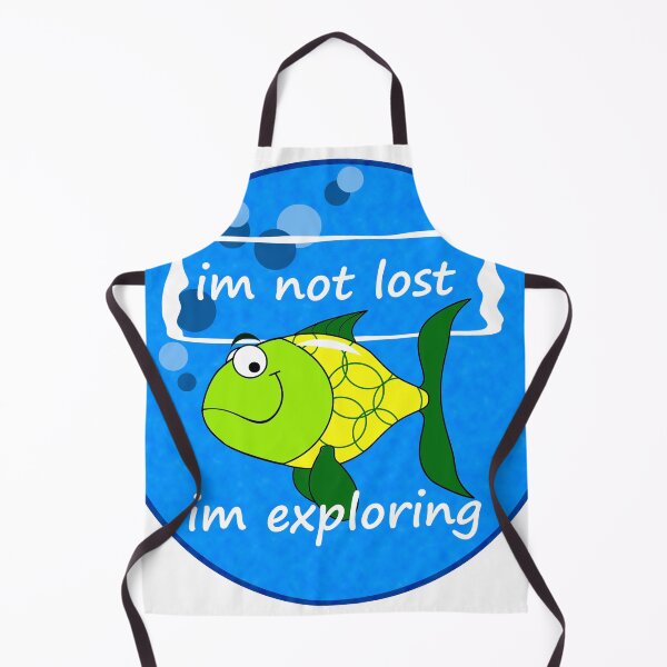 Item preview, Funny yellow fish Im not lost im exploring. Camping Sayings. A gift for the fisherman.  designed and sold by WolgaArt.