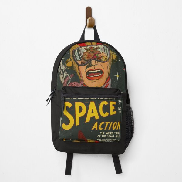 Item preview, Space Action Vintage Comic Book, Ray gun, Alien Monster, Rocket ship, outer space, universe, astronaut, space suit designed and sold by Nostrathomas66.