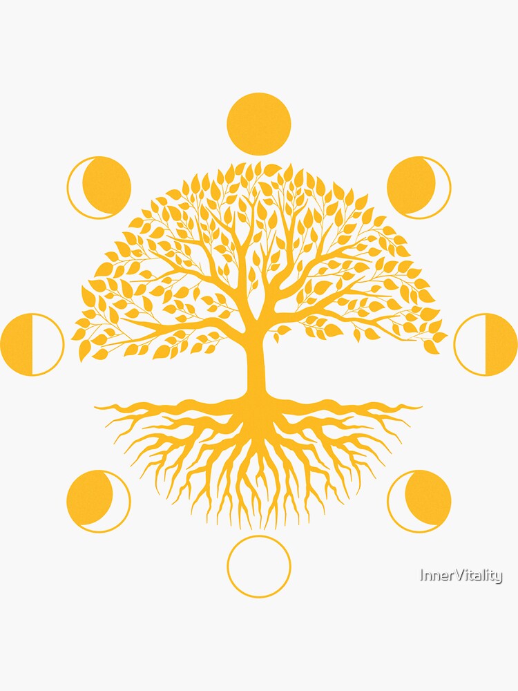 Tree Of Life Moon Phases Sticker For Sale By InnerVitality Redbubble