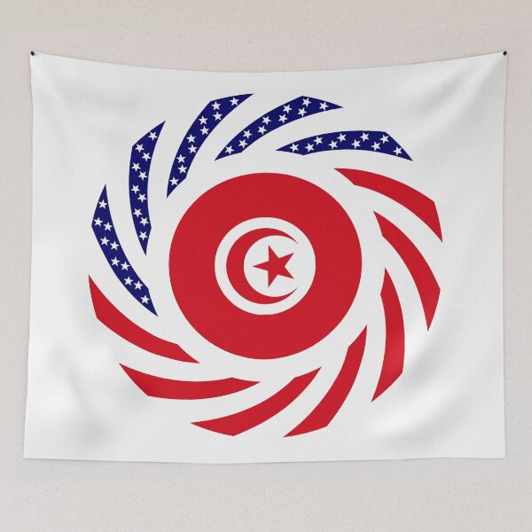 Item preview, Tunisian American Multinational Patriot Flag Series designed and sold by Carbon-Fibre Media.
