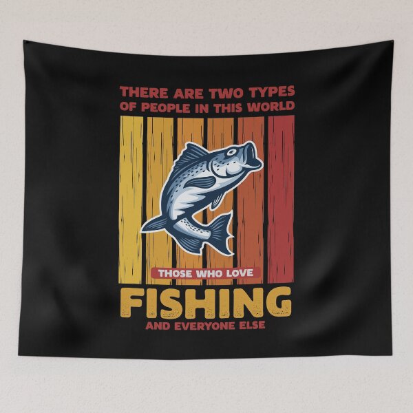 Item preview, Retro Fishing Two Types of People designed and sold by Uppercase Tees.