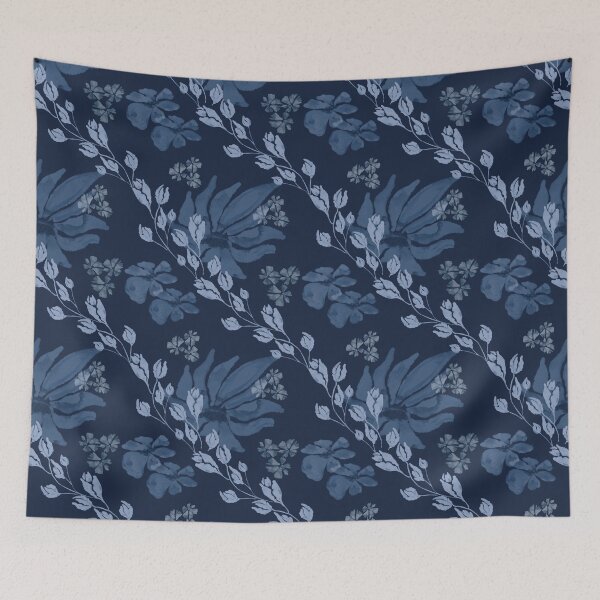 Item preview, Blue floral prints  designed and sold by DaisySun187.