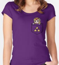 Legend Of Zelda - Pocket Zelda Women's Fitted Scoop T-Shirt