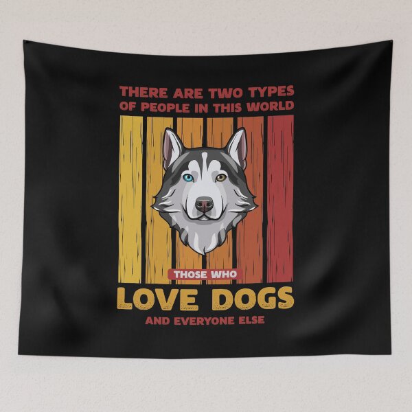 Artikelvorschau, Retro Husky Zwei Arten von Menschen entworfen und verkauft von Uppercase Tees.