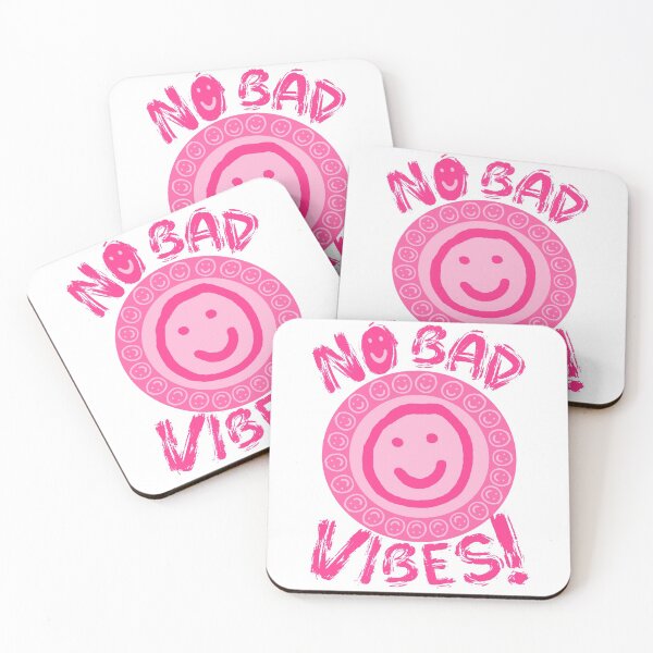 Item preview, NO BAD VIBES! - pink designed and sold by Julia Santos.