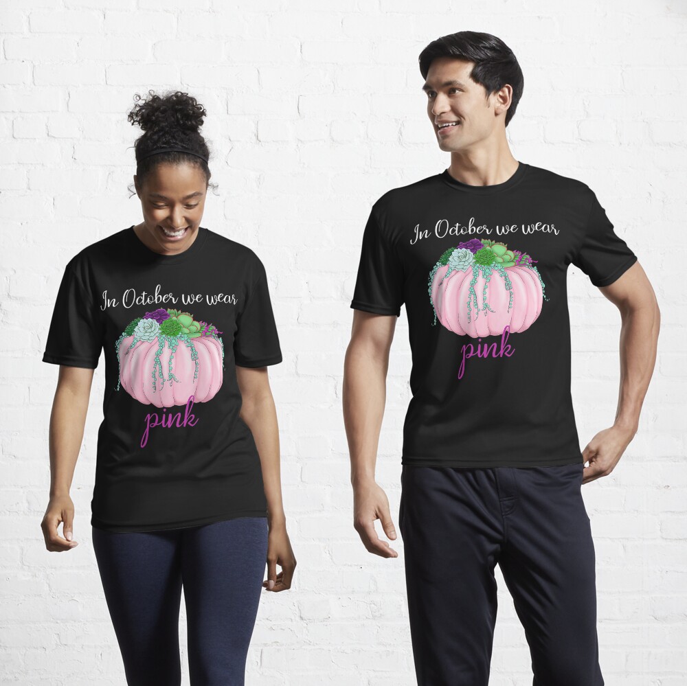 Pumpkin New York Giants In October We Wear Pink Breast Cancer Awareness T- Shirt - TeeNavi