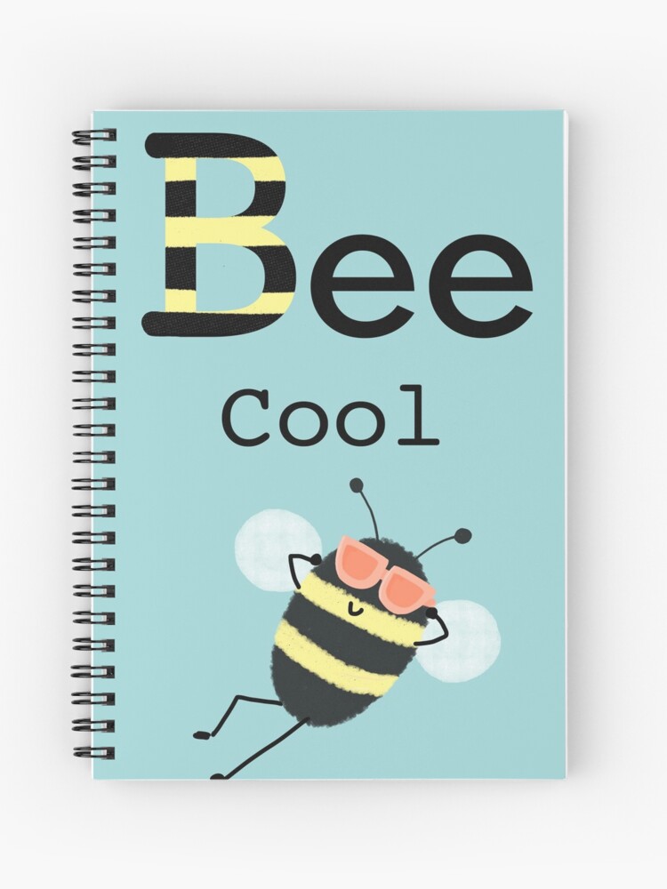 Thumbnail 1 of 3, Spiral Notebook, Bee Cool Motivational Words designed and sold by Ramona Davey.