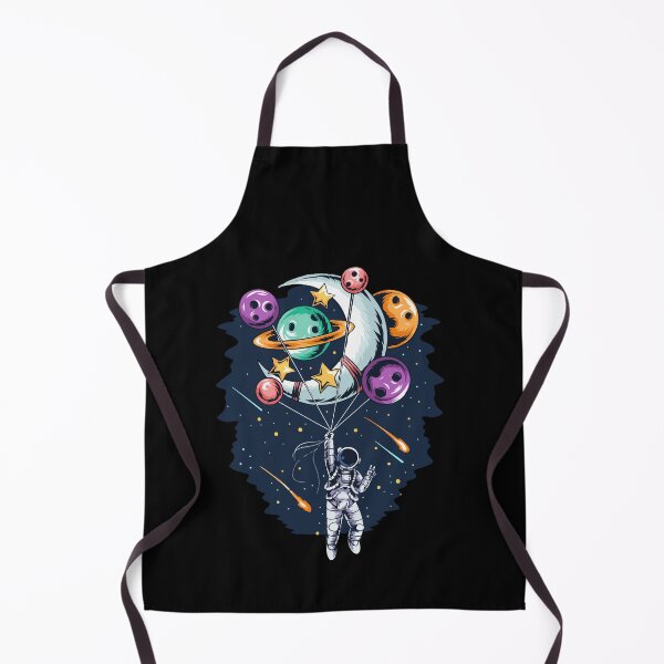 Item preview, Astronaut In Space Holding Planet Moon Balloons designed and sold by Dressed For  Duty.