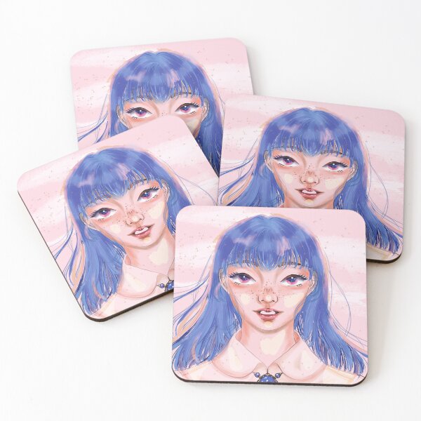 Item preview, Pink sky and Blue hair  designed and sold by Hana-art38.