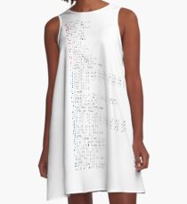 Blindenschrift Die kleinen Dinge A-Linien Kleid