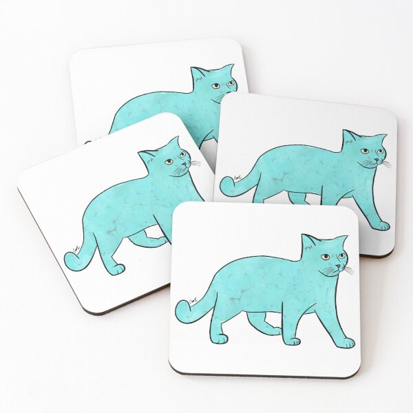Item preview, Turquoise Cat designed and sold by cmecreateart.