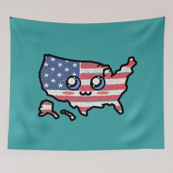 Item preview, Kawaii USA Cute Textured United States Of America Country designed and sold by jufiokart.