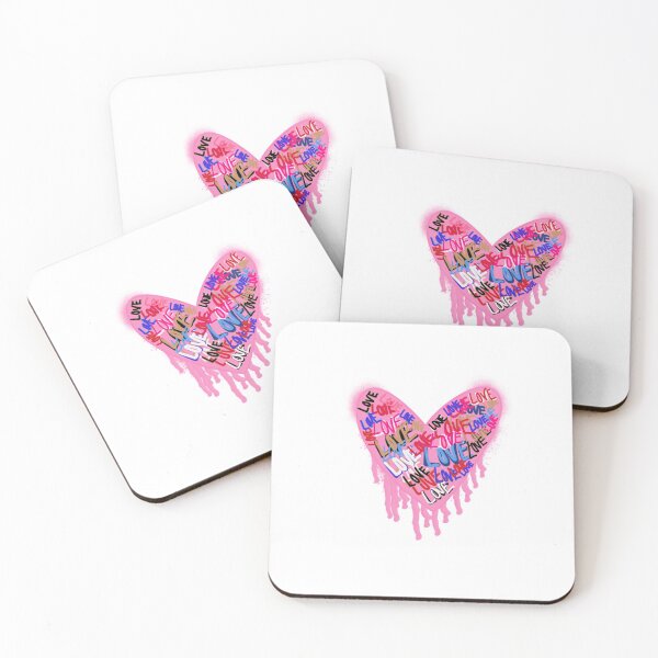 Item preview, preppy pink love heart art designed and sold by feliciadesigns.