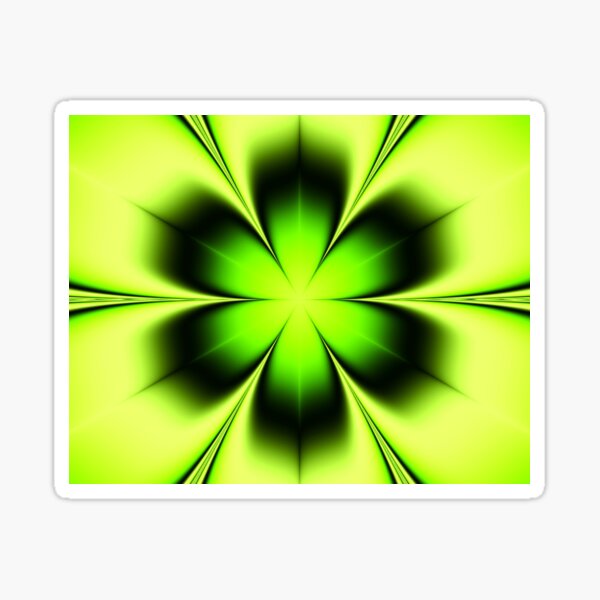Bold neon Yellow Floral Sticker