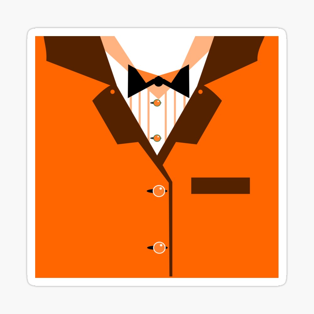 Orange tuxedo t shirt hotsell