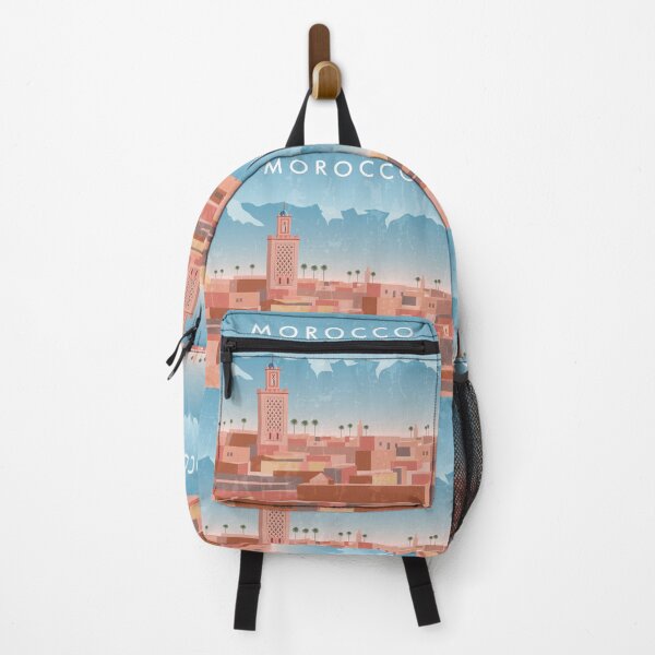 Item preview, Morocco, Marrakech - Retro travel minimalistic poster designed and sold by GreekTavern1979.