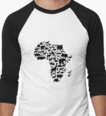 Tiere von Afrika Baseballshirt für Männer