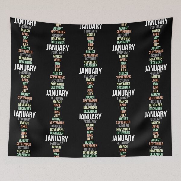 Item preview, Names of Calendar Months January designed and sold by Digital Lama Creations.