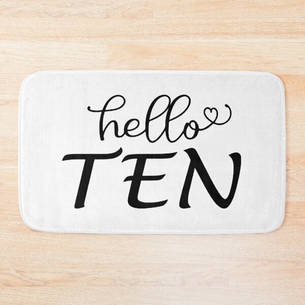 Item preview, Hello Ten, 10th Birthday, Tenth Birthday Gift, 10th Bday, Hello 10, Ten Birthday Gift, Ten year old designed and sold by donnalitkuhau.