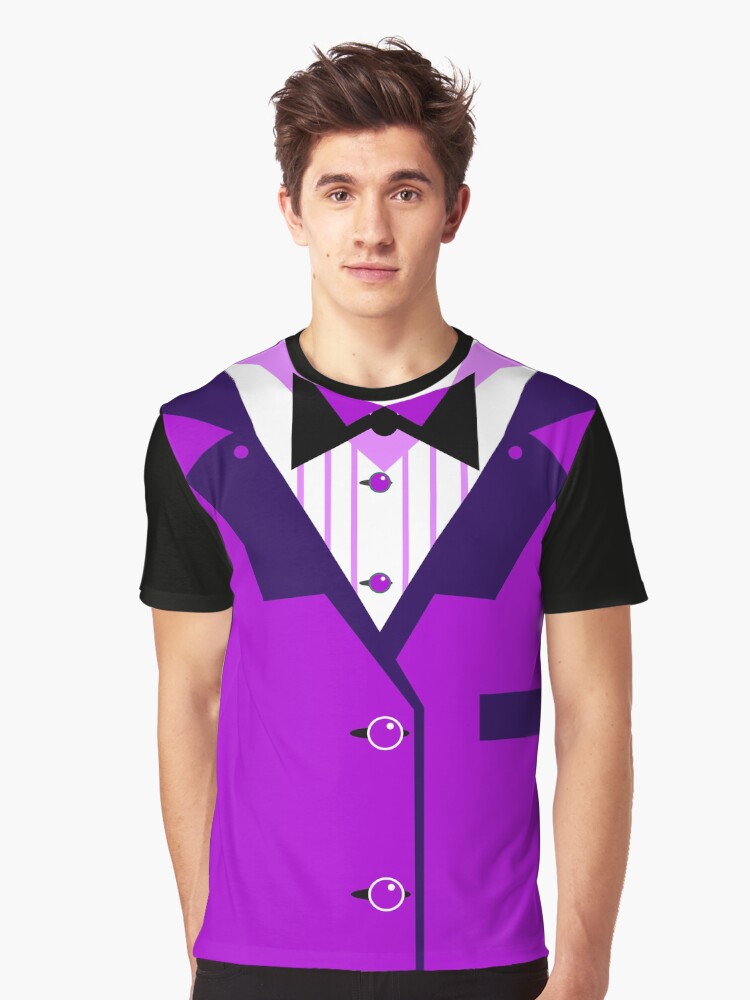 Purple store tuxedo shirt