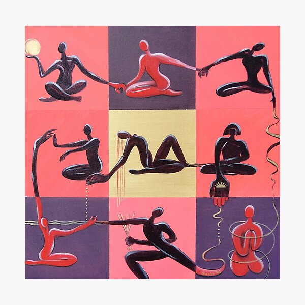 Yoga Positions Photographic Print