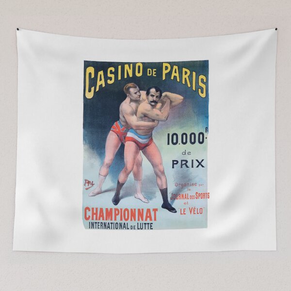 Item preview, 1899 FRANCE Casino De Paris Wrestling Championship Poster designed and sold by retrographics.