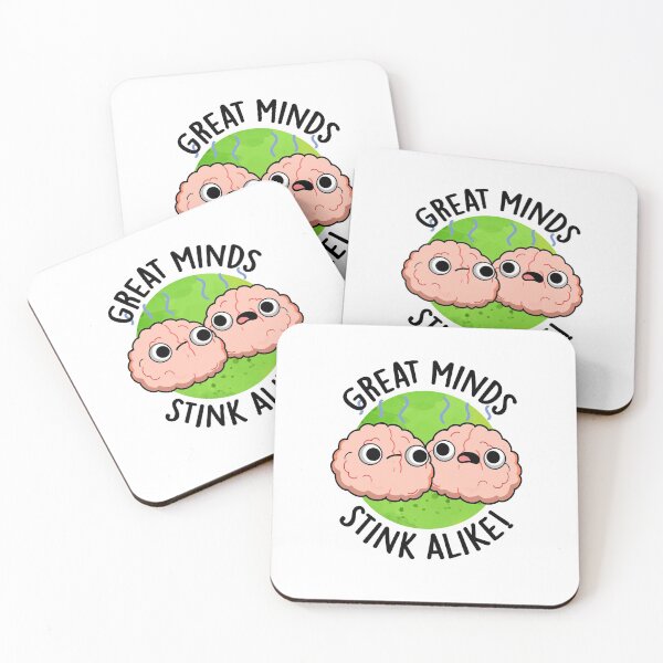 Item preview, Great Minds Stink Alike Funny Brain Puns  designed and sold by punnybone.