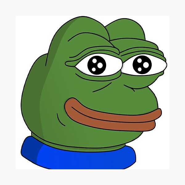 Pepega in HD Twitch Emote  Mounted Print for Sale by Reboot Designs