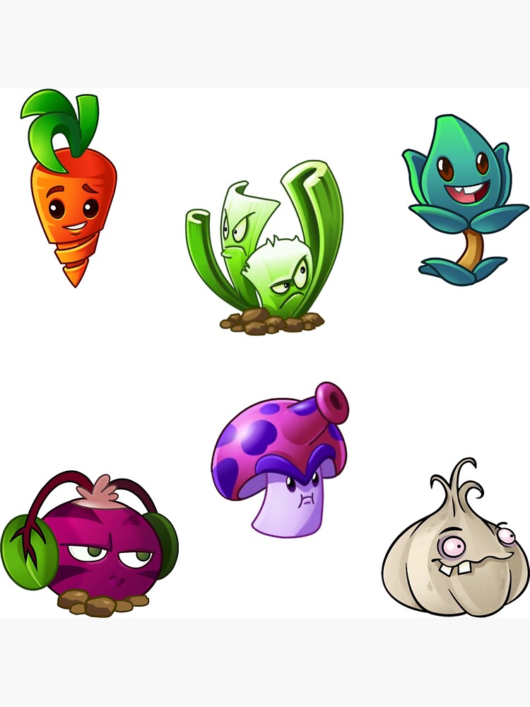 Plants Versus Zombies 2 Neon Mixtape Tour Plants Stickers Magnet for Sale  by Xavier Vandenberg