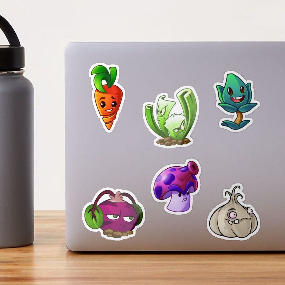 Plants Versus Zombies 2 Neon Mixtape Tour Plants Stickers Sticker for Sale  by Xavier Vandenberg