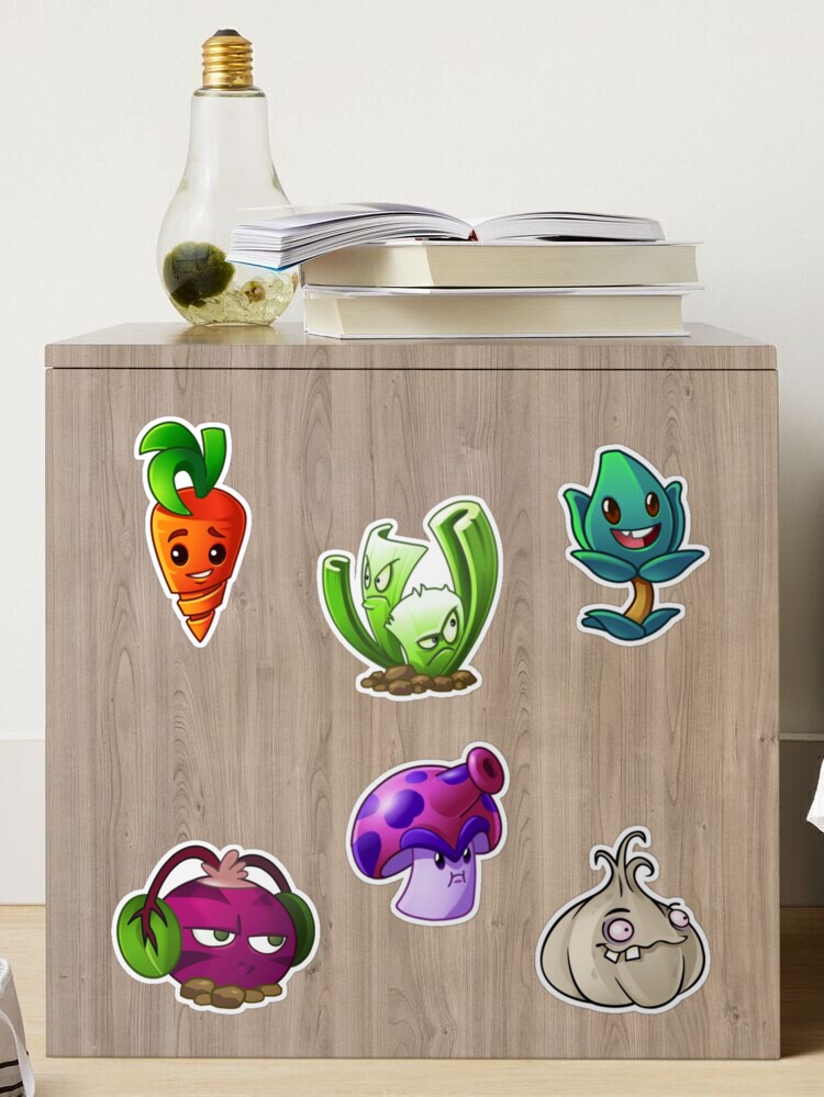 Plants Versus Zombies 2 Neon Mixtape Tour Plants Stickers Sticker for Sale  by Xavier Vandenberg