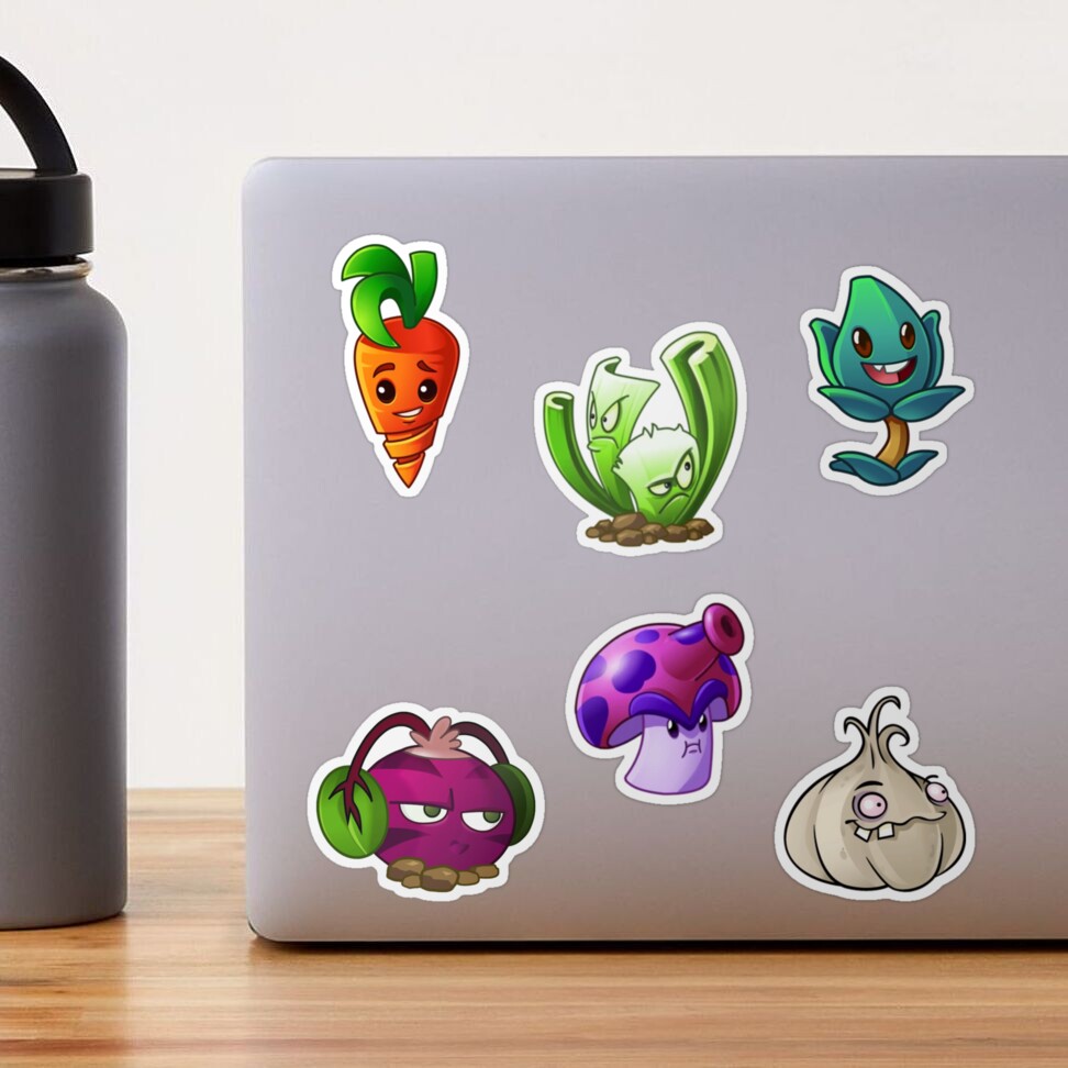 Plants Versus Zombies 2 Neon Mixtape Tour Plants Stickers Magnet for Sale  by Xavier Vandenberg