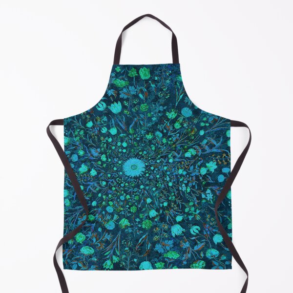 Item preview, Blue Green Medieval Flowers designed and sold by bloomingvine.