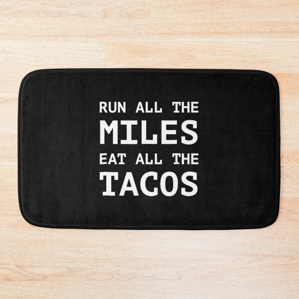 Item preview, Run All The Miles Eat All The Tacos Funny Running Shirt designed and sold by Jindohu58299.