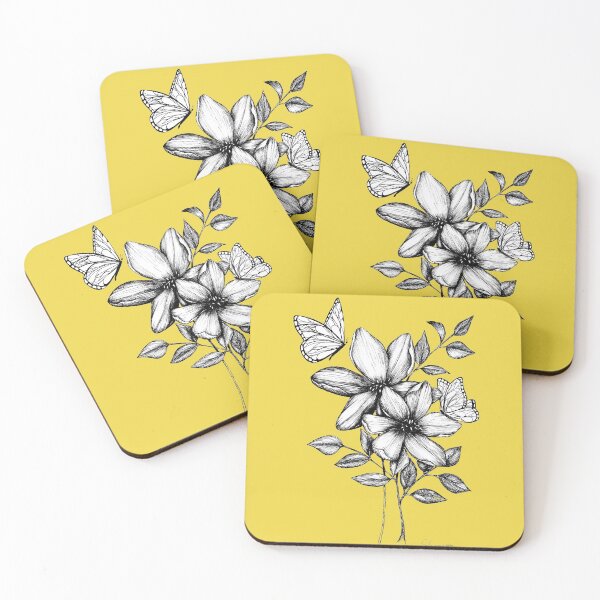 Item preview, butterfly flowers designed and sold by Colouringinbook.