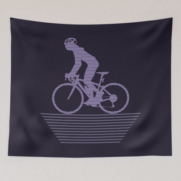Item preview, Bicycle Rider and Shadow | Line Art | Dark Blue | Cycling designed and sold by DrawingBoard.