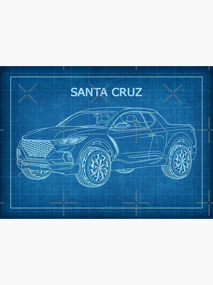 Hyundai Santa Cruz Pickup Truck Blueprint