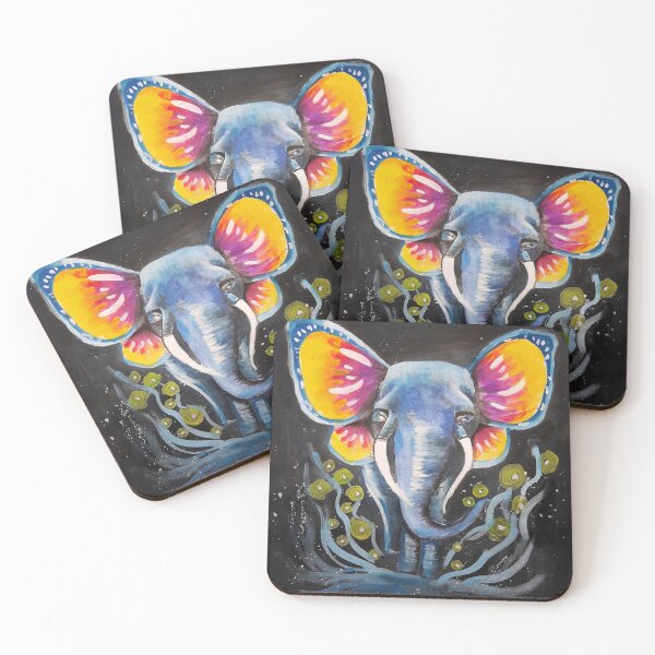 Item preview, Fairy Elephant Painting beautiful animal print  designed and sold by SnehaCreation.