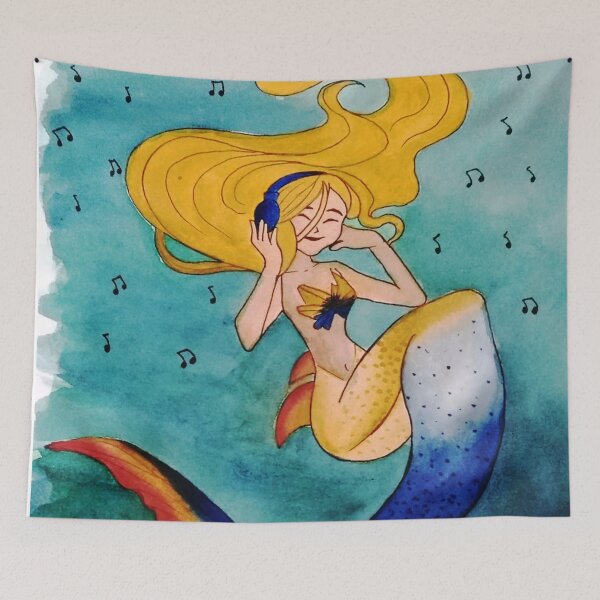Item preview, Sunday Mermaid designed and sold by LataArtStudio.