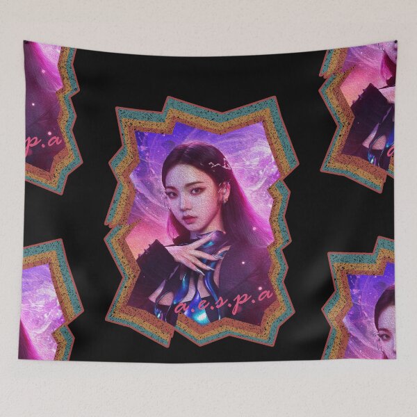 Item preview, Yoo Jimin aespa karina Korean Kpop Retro Color Oil Paint Design designed and sold by Piosenka Art.