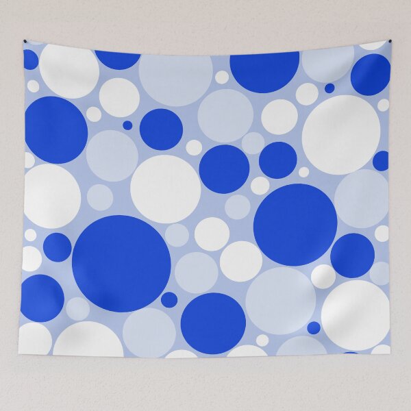 Item preview, Bubbly Mod Dots Pattern Royal Blue, Light Blue, and White designed and sold by kierkegaard.