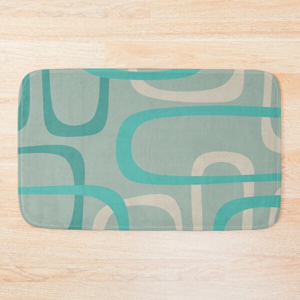 Item preview, Fine Loops Mid-Century Modern Minimalist Vintage Celadon Blue, Teal, and Buff designed and sold by kierkegaard.